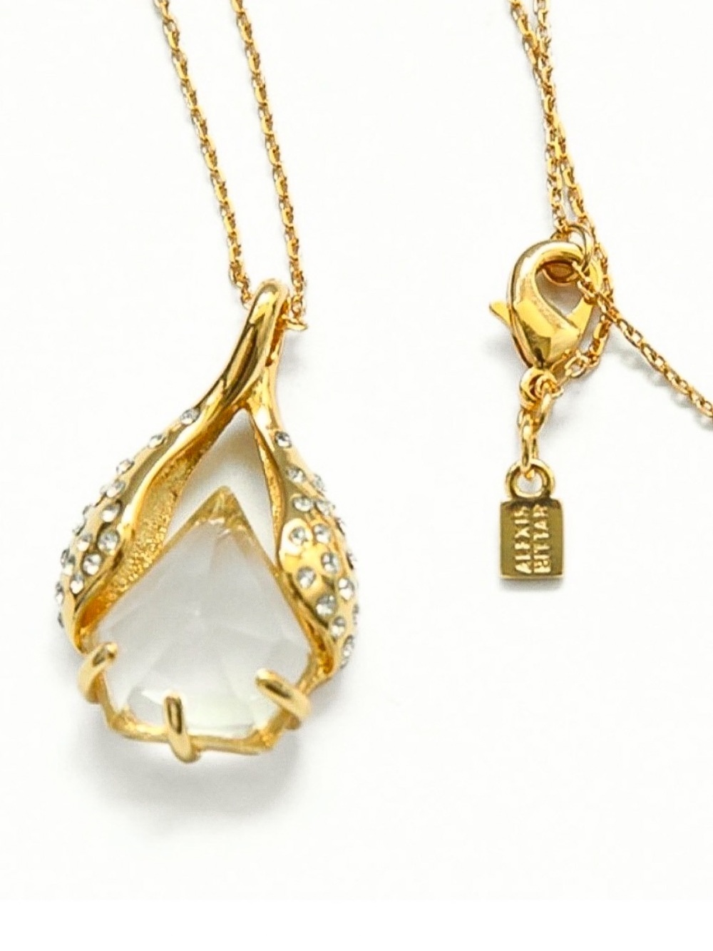 Alexis Bittar Crystal Teardrop Pendant Necklace